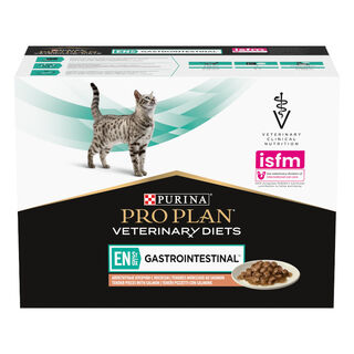 Pro Plan Veterinary Diets Feline En Gastrointestinal Salmón en Salsa sobre para gatos - Multipack 10